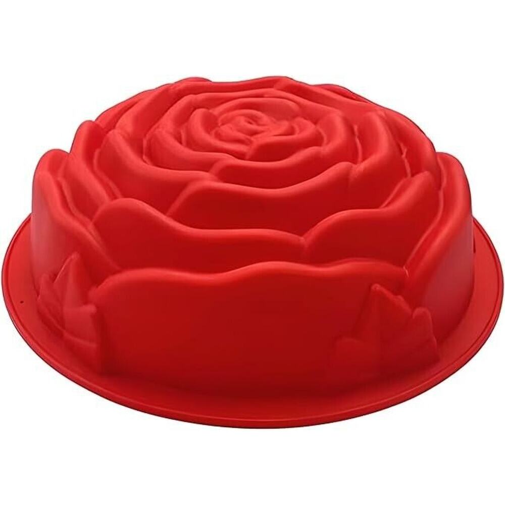 Good Cook Flexform Rose Cake Pan Nonstick Silicone Bake Ware Cake Mold 9"